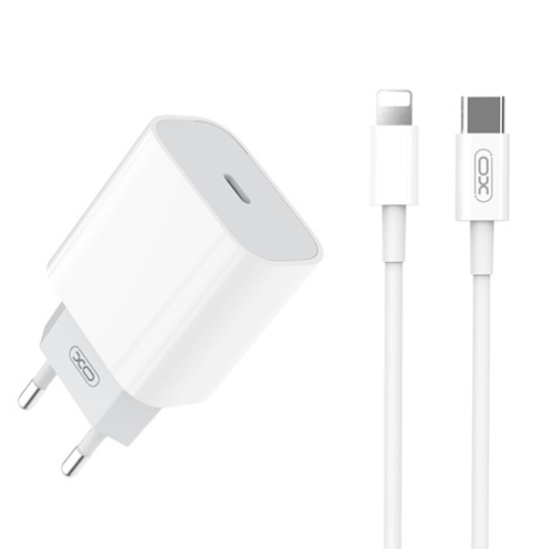 25W 1x USB-C vit + Lightning - USB-C-2m kabel