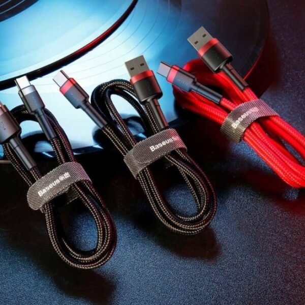 2M BASEUS USB-kabel - Type-C   röd - Bild 2