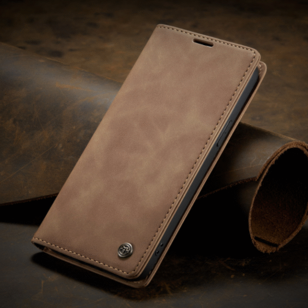 caseme c30 med 10 korthållare  för iphone 15 pro max ljusbrun