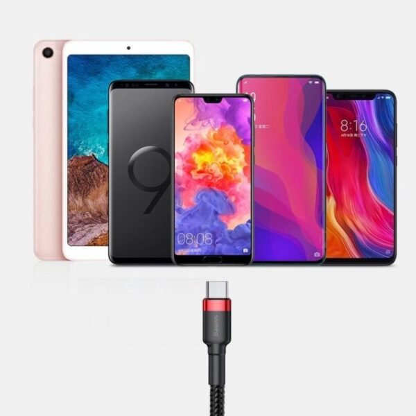 2M BASEUS USB-kabel - Type-C   röd - Bild 10