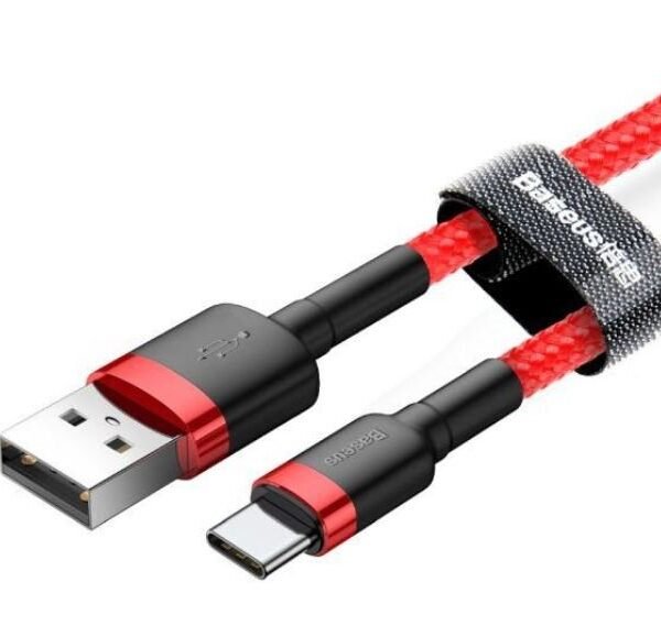 2M BASEUS USB-kabel - Type-C   röd