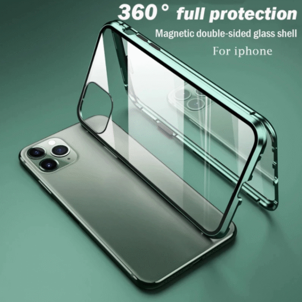 metallfodrall till iphone 12/12 pro grön