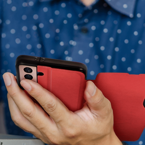 SMART VIEW fodral till SAMSUNG S21 FE röd - Bild 2