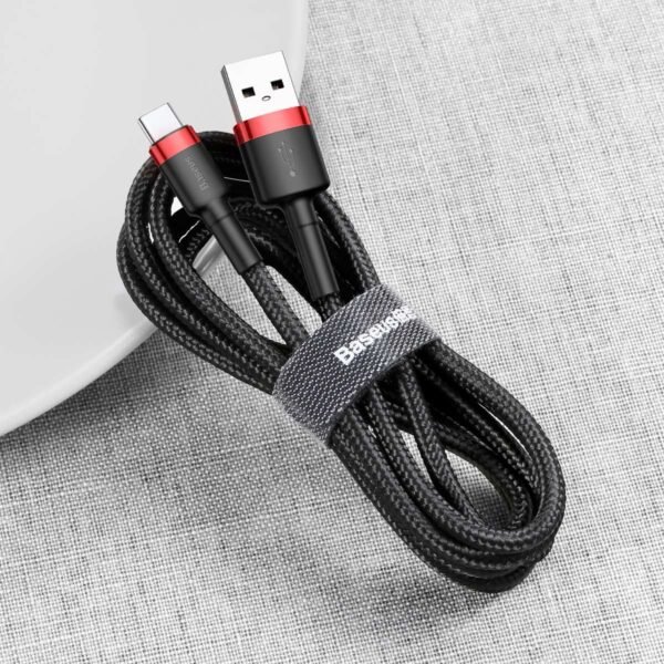 2 m Baseus cabel usb-c|svart-röd - Bild 5