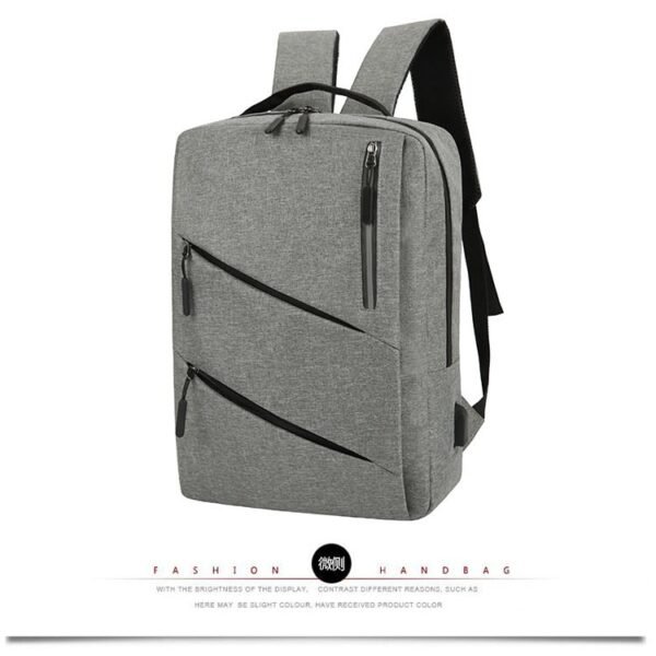 Ryggsäckar |grå med 2 dragkedjar - Bild 2