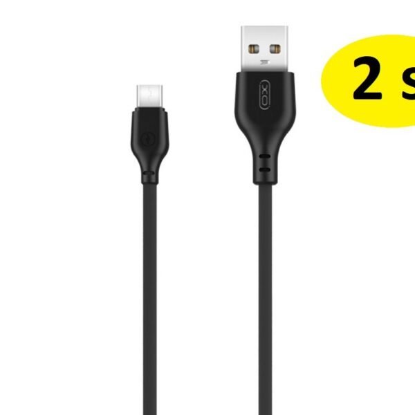 2 st 2 m snabbladdare  Usb-C  svart