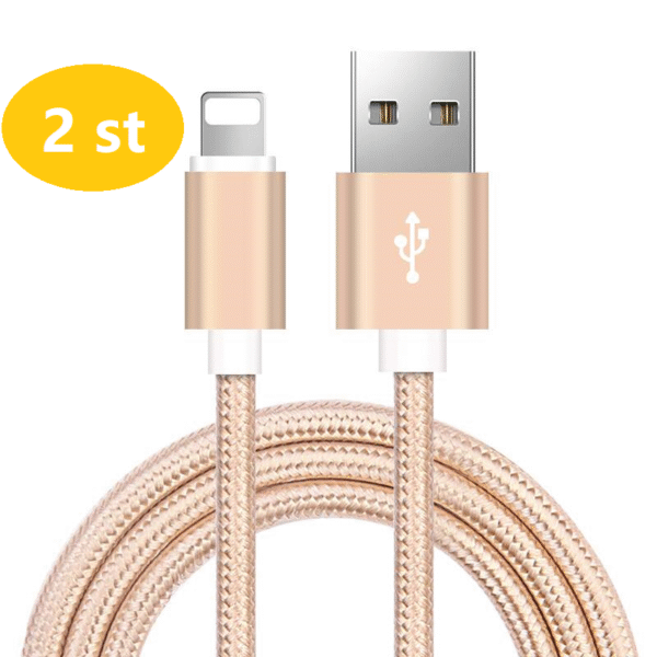 2 st 3 m super Lightning kablar guld