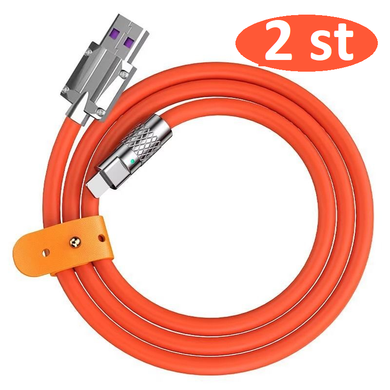 2-pack iPhone Snabbladdare 120W (1 m) – Röd