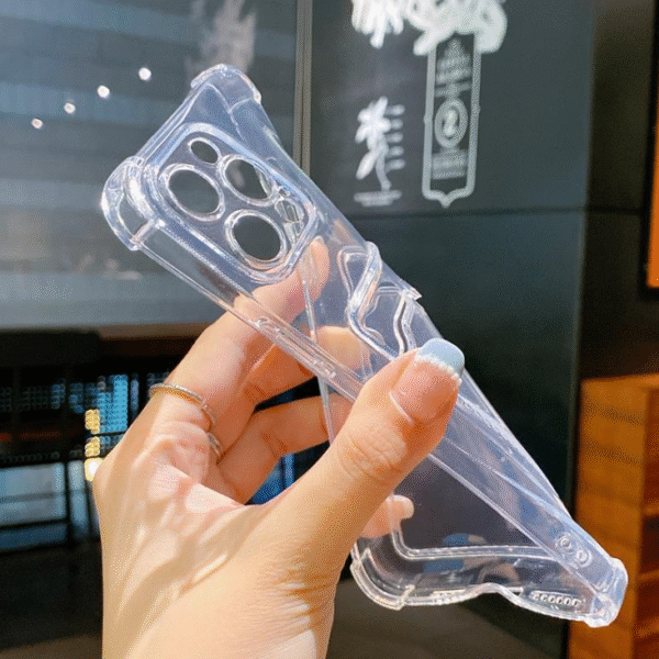 Transparent silikonfodral med kortplats för iPhone 11 pro - Bild 3