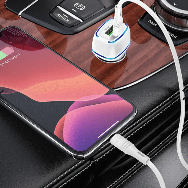 Snabb Billaddare USB C med iphone kabel vit - Bild 4