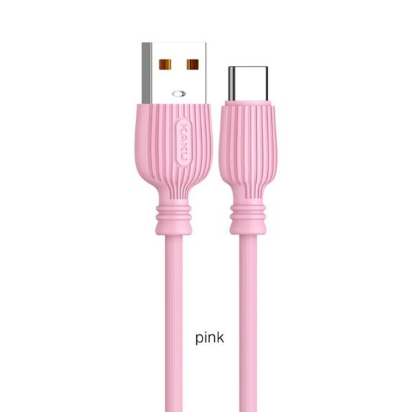 2 st super kvalitet 1m usb-c laddarekabel rosa
