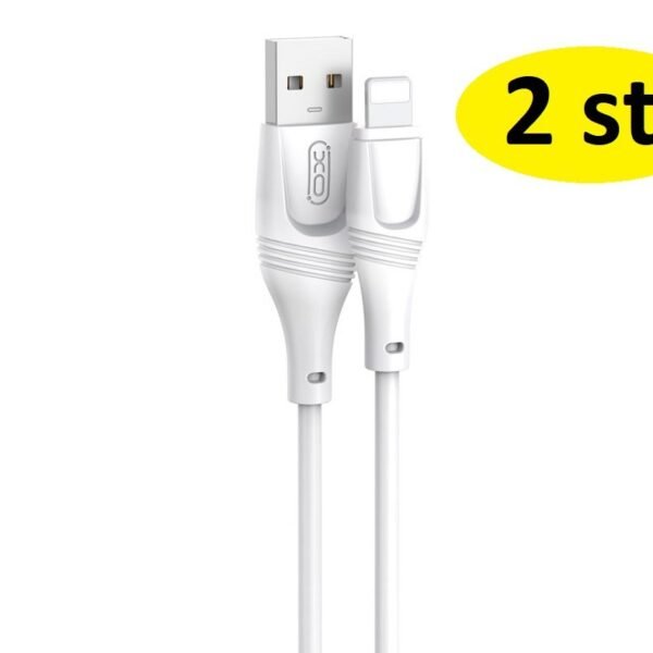 2 st 3 m XO snabbladdare  kabel vit