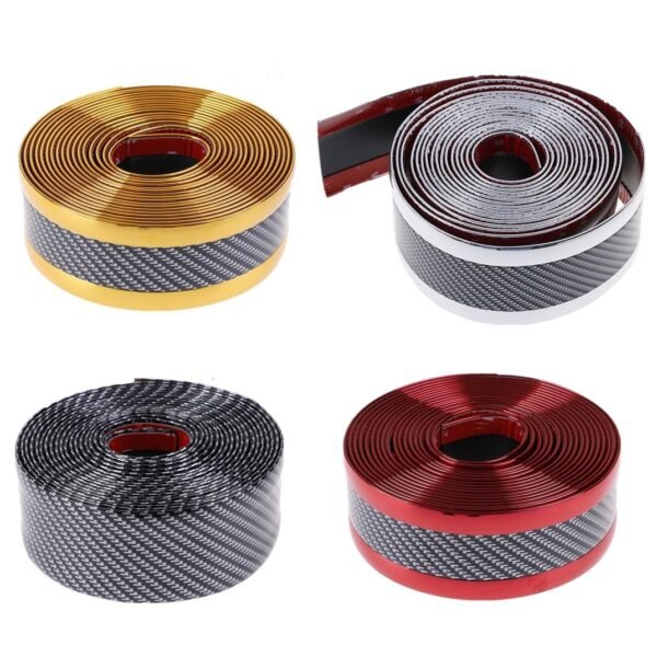 3m 3D kolfiber gummi skydd dörrlista|silver - Bild 2