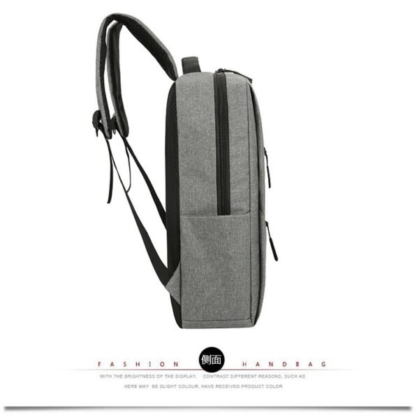 Ryggsäckar |grå med 2 dragkedjar - Bild 4