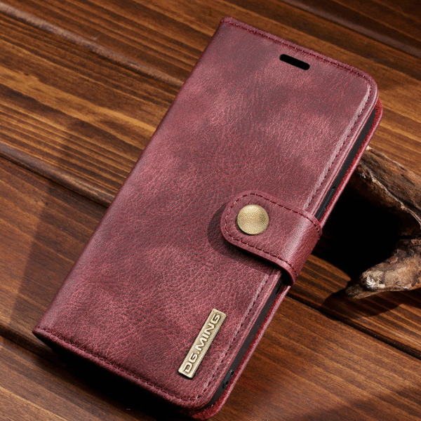 DG.MING Äkta Läder  för iPhone 13pro max röd