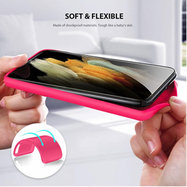 Mjukt  Silikon fodral till Samsung S21 lila - Bild 4