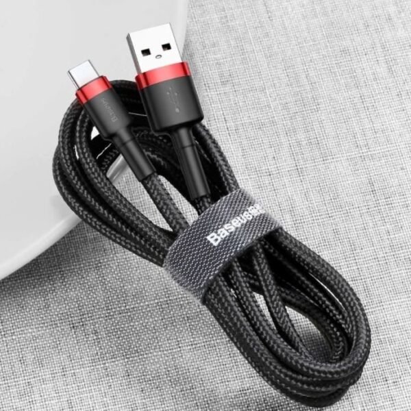 2M BASEUS USB-kabel - Type-C   röd - Bild 5