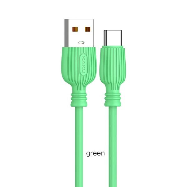 2 st super kvalitet 1m usb-c laddarekabel grön