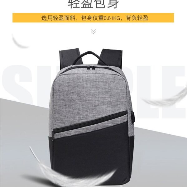 Ryggsäckar |gråsvart med usb - Bild 5