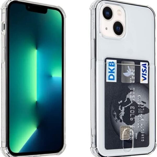 Transparent silikonfodral med kortplats för iPhone 11