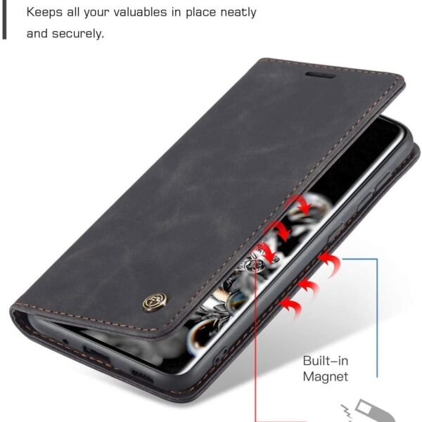 läderfodral för Samsung S22 svart - Bild 2