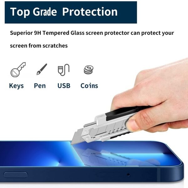 3 st  hög kvalitet skärmskydd för iphone 13 pro - Bild 5