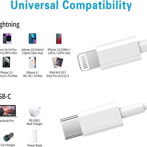 2 st 1m iPhonekabel usbc-ligthing - Bild 6