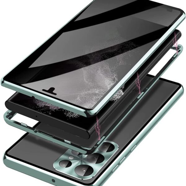 sekretess doubelfodral för Samsung S23 ultra grön