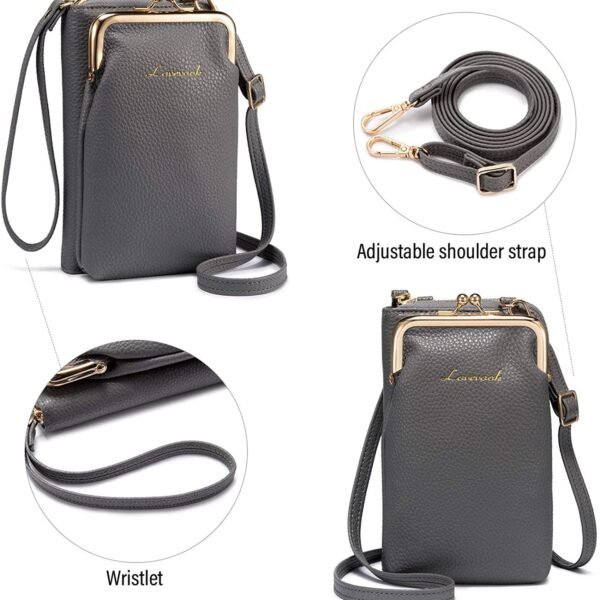 Elegant crossbody-mobiltelefonväskor|svart - Bild 5