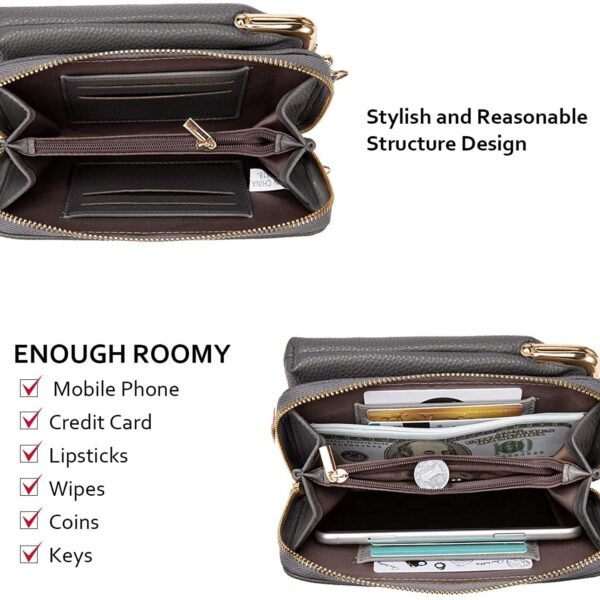 Elegant crossbody-mobiltelefonväskor|svart - Bild 4