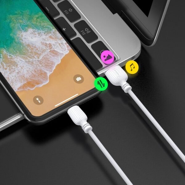 2 st super kvalitet 1m usb-c laddarekabel rosa - Bild 3