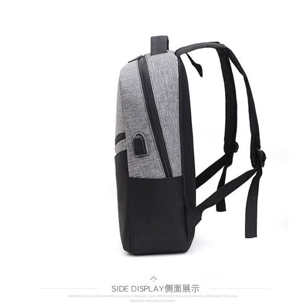 Ryggsäckar |gråsvart med usb - Bild 8