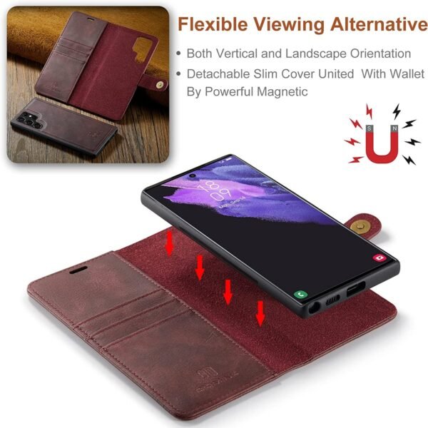 DG.MING för Samsung Galaxy S22 Ultra,brun brun - Bild 2