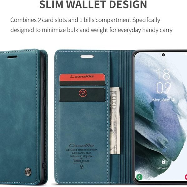 CaseMe 013 för Samsung Galaxy S21ultra Plånboksfodral|mörkbrun - Bild 3