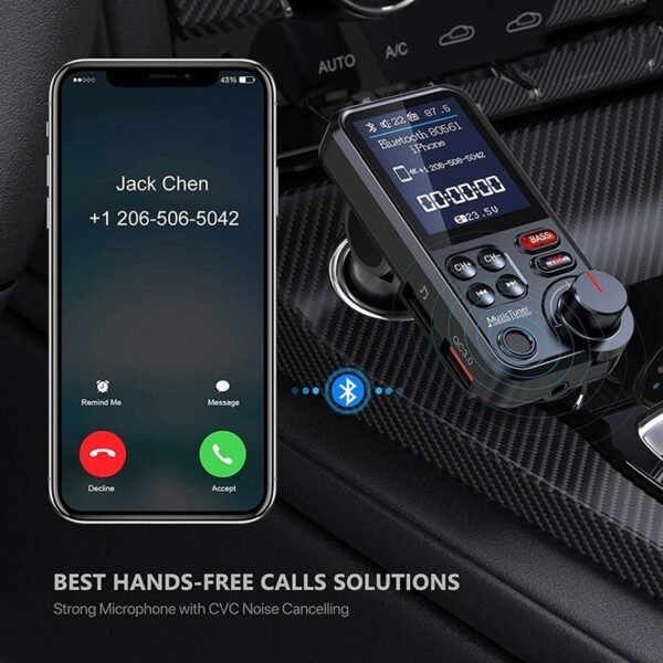 Snabb billaddare  Bluetooth 5.0 FM-sändare EQ Mode - Bild 3