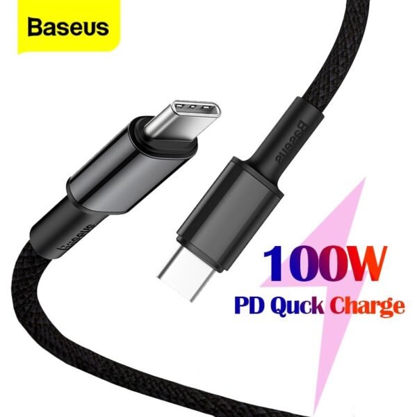 Baseus 100W USB Type C till USB C PD-kabel Snabbladdning USB C