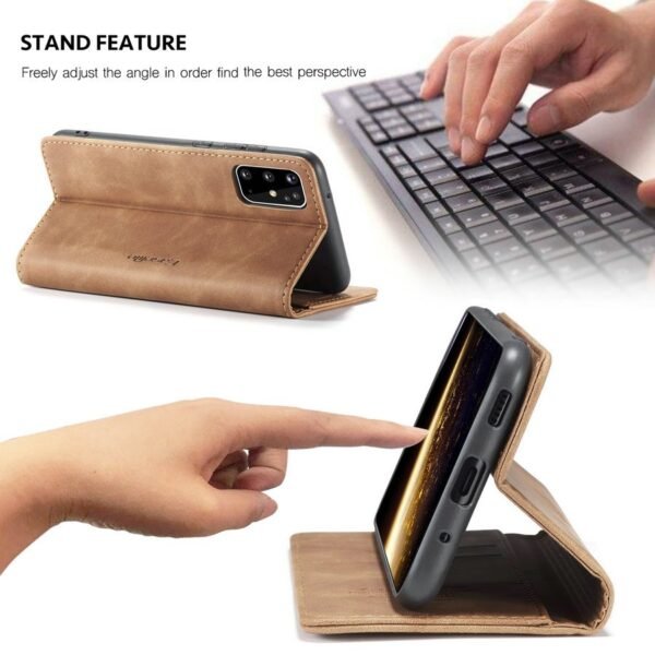 läderfodral för Samsung S22 ultra vinröd - Bild 6