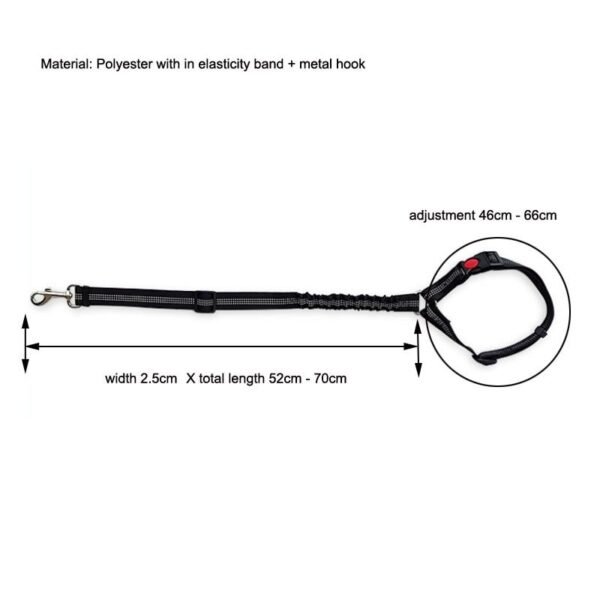 sjusterbar  Hundbälte för bil blå - Bild 3