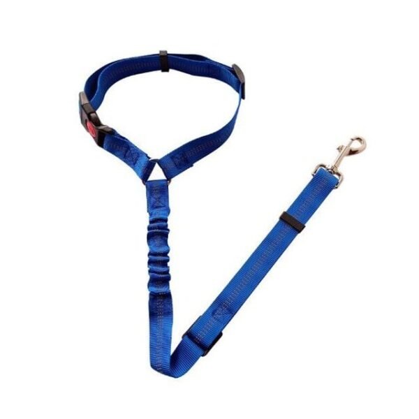 sjusterbar  Hundbälte för bil blå - Bild 10