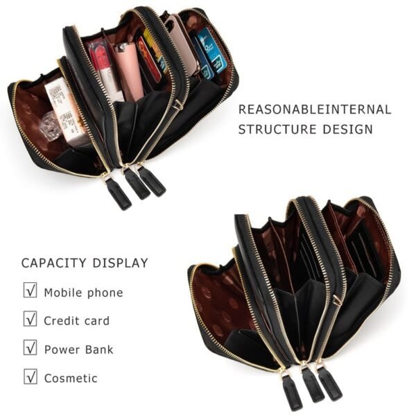 Mini Crossbody telefonväska för kvinnor röd - Bild 6