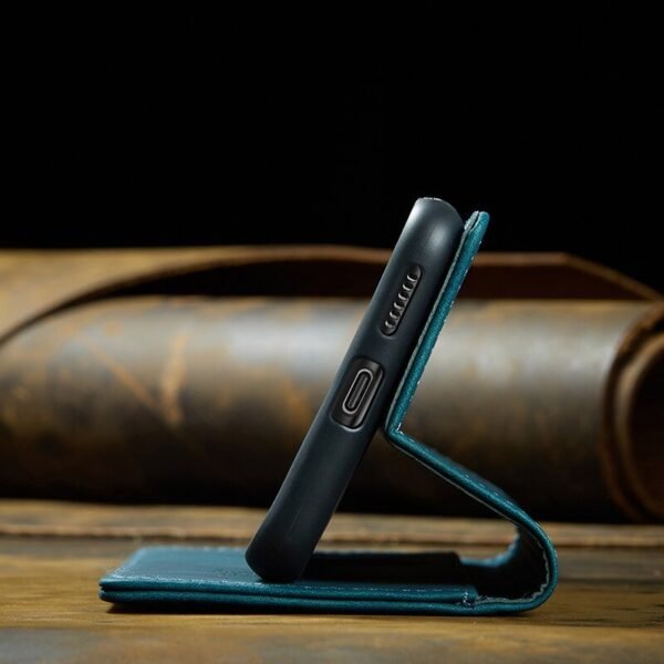 läderfodral för Samsung  S22 ultra grön - Bild 4