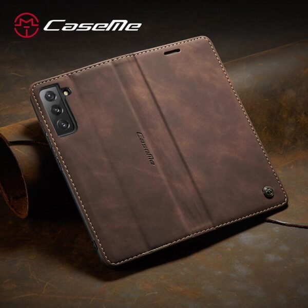 läderfodral för Samsung S22 ultra mörkbrun - Bild 3