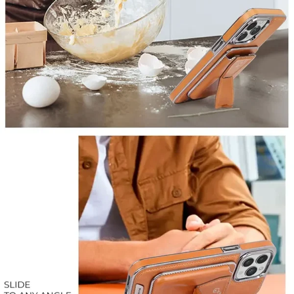 Löstagbar kortplånboksväska Magnetisk läderfodral för iPhone 15 Pro Max - Bild 6