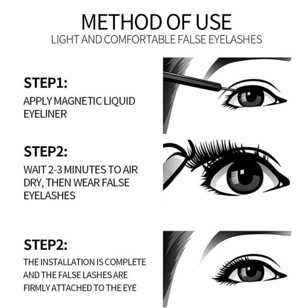 3 par Magnet  ögonfransar - Bild 4