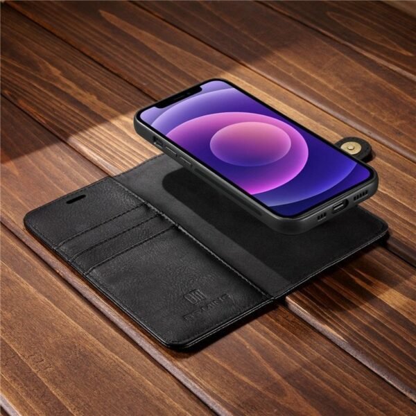 DG.MING Äkta Läder för Iphone 13 svart - Bild 5