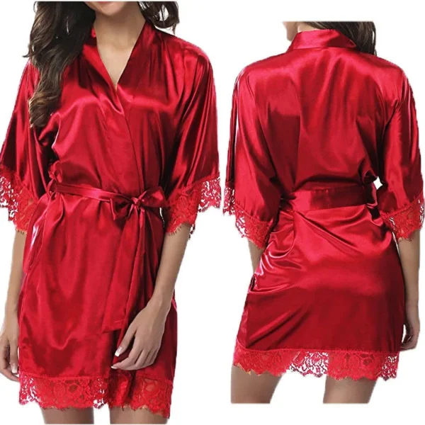 Robe Ice Silk red M