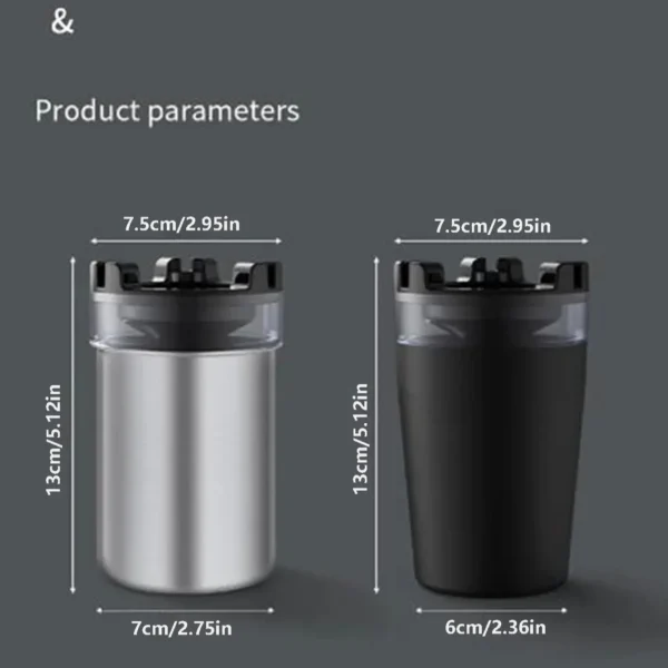 Ashtray with water tank silver