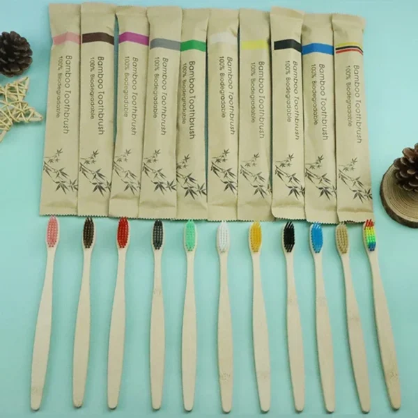 10pcs Colorful Natural Bamboo