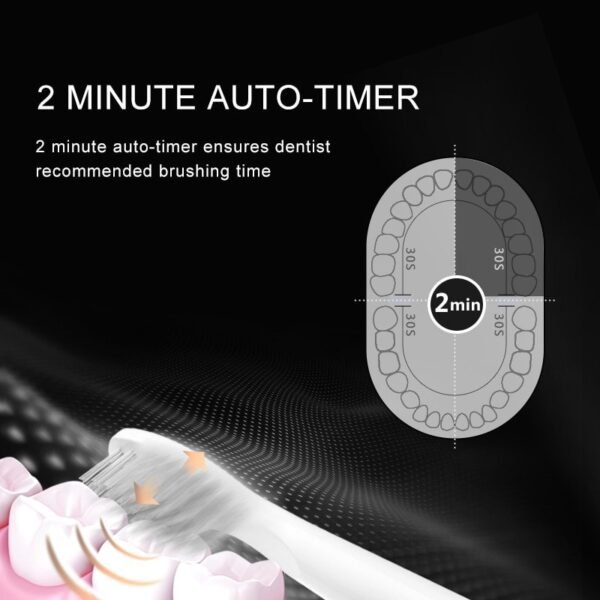 Seago Sonic Electric tandborste med 8 borsthuvuden - Bild 5