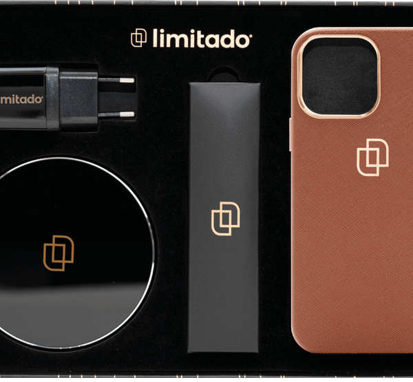 Tillbehörspaket – iPhone 13 mini – brun Saffiano